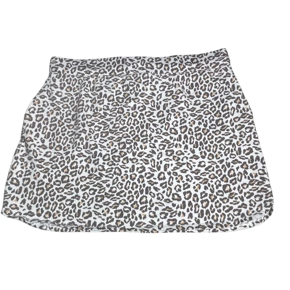Nine West Womens Leopard Print Skirt XL Drawstring Waist Casual Mini Skirt - Picture 2 of 4